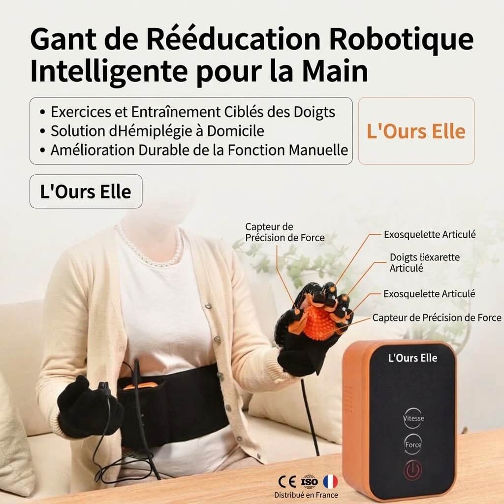 Gant Robotique de Rééducation des Mains et Doigts – Dispositif d'Entraînement et d'Autonomie pour Hémiplégie